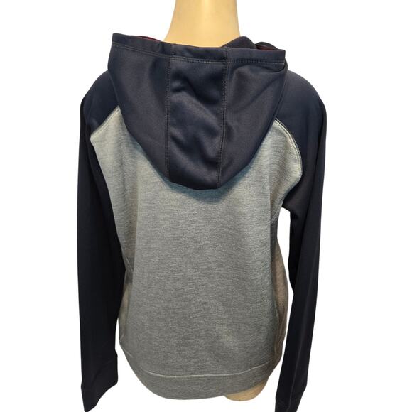 Adidas Blue and Gray Pullover Hoodie with Embroidered Logo Women's XL - Picture 3 of 6